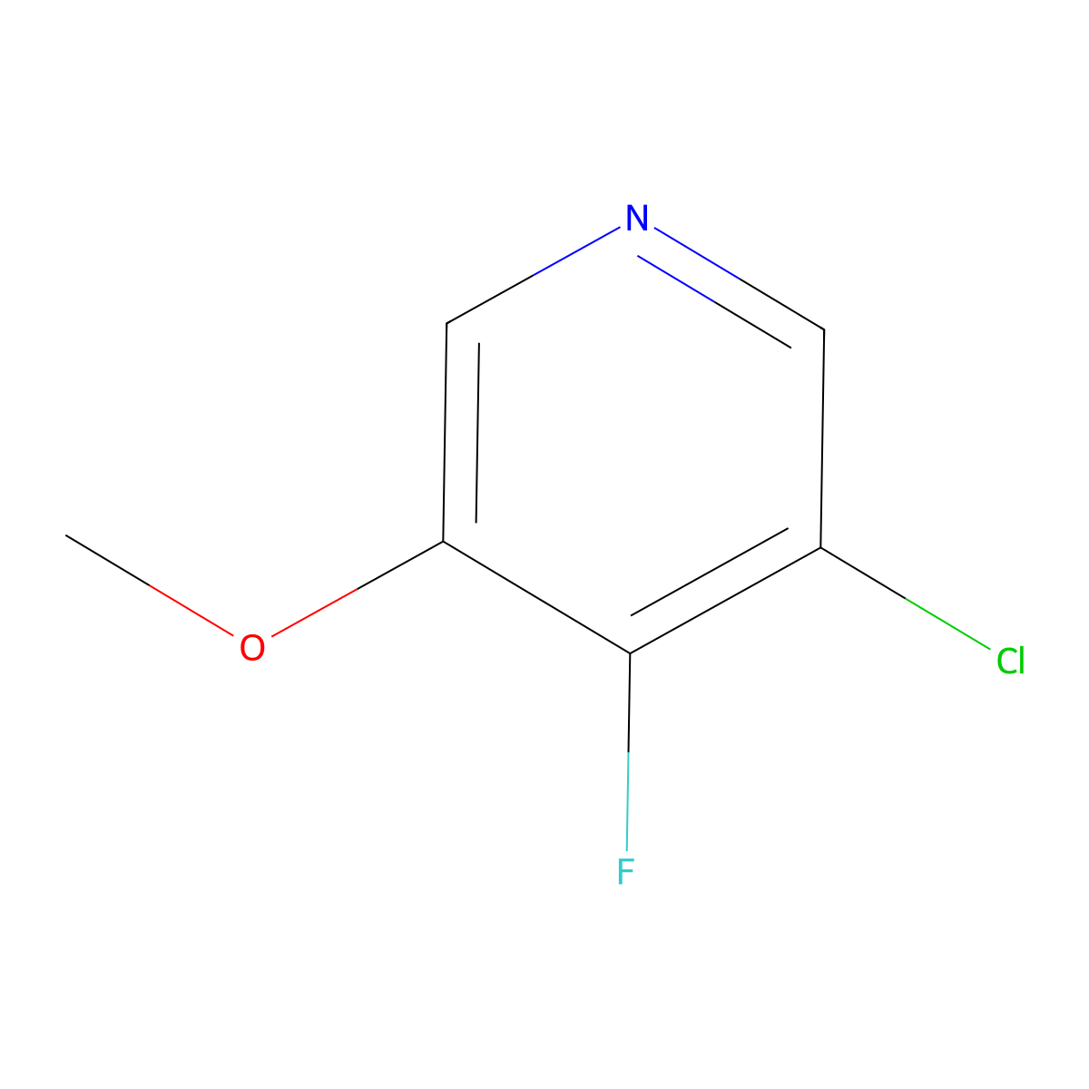 3-Chloro-4-fluoro-5-methoxypyridine molecular structure, CAS 1261799-52-3