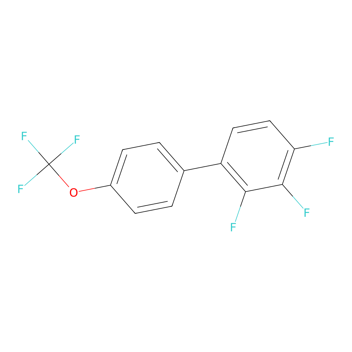 1,2,3-Trifluoro-4-[4-(trifluoromethoxy)phenyl]benzene molecular structure, CAS 1261800-17-2