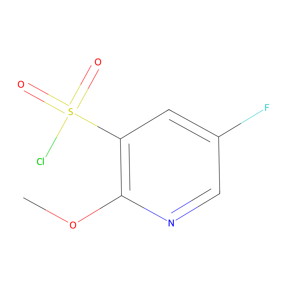 5-Fluoro-2-methoxypyridine-3-sulfonyl chloride molecular structure, CAS 1261801-22-2