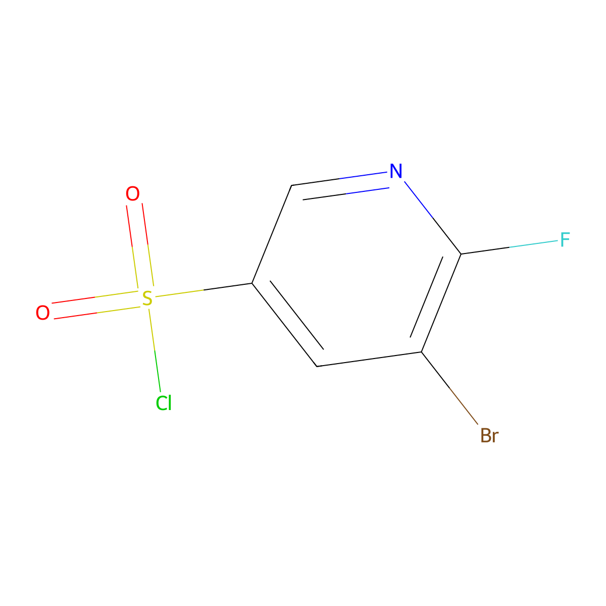 5-Bromo-6-fluoropyridine-3-sulfonyl chloride molecular structure, CAS 1261801-69-7