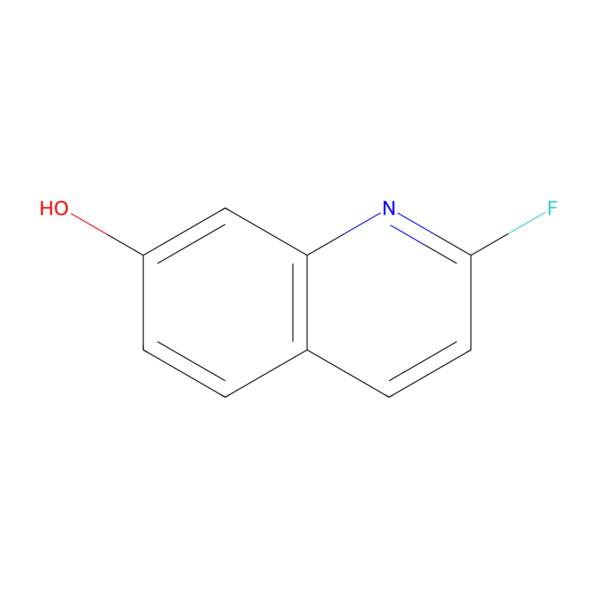 2-Fluoroquinolin-7-ol molecular structure, CAS 1261802-02-1