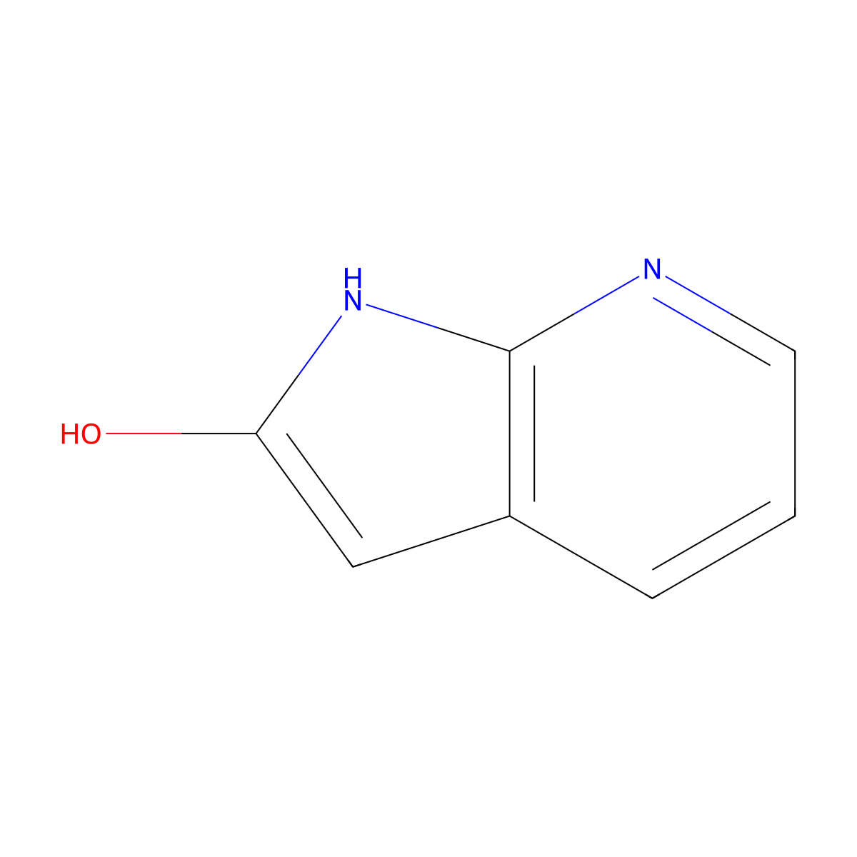 1H-Pyrrolo[2,3-b]pyridin-2-ol molecular structure, CAS 1261802-66-7