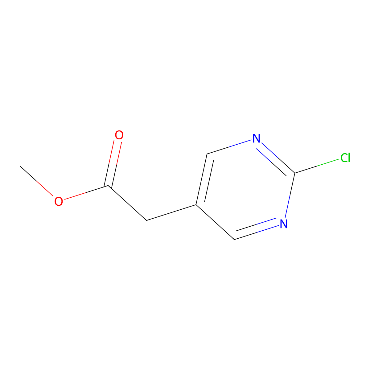 Methyl 2-(2-chloropyrimidin-5-yl)acetate molecular structure, CAS 1261803-28-4