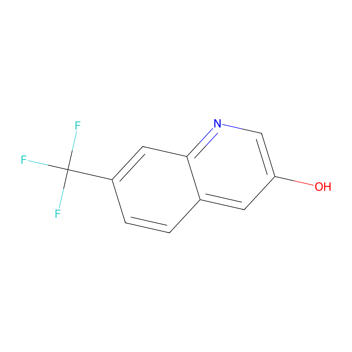 7-(Trifluoromethyl)quinolin-3-ol molecular structure, CAS 1261803-30-8