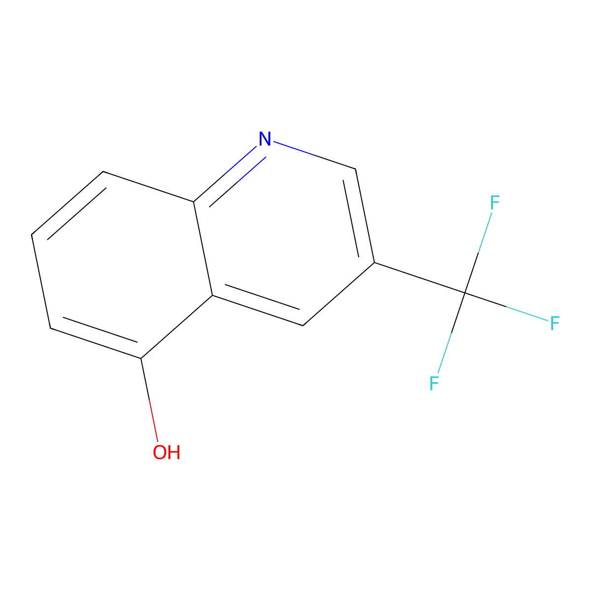 3-(Trifluoromethyl)quinolin-5-ol molecular structure, CAS 1261803-34-2