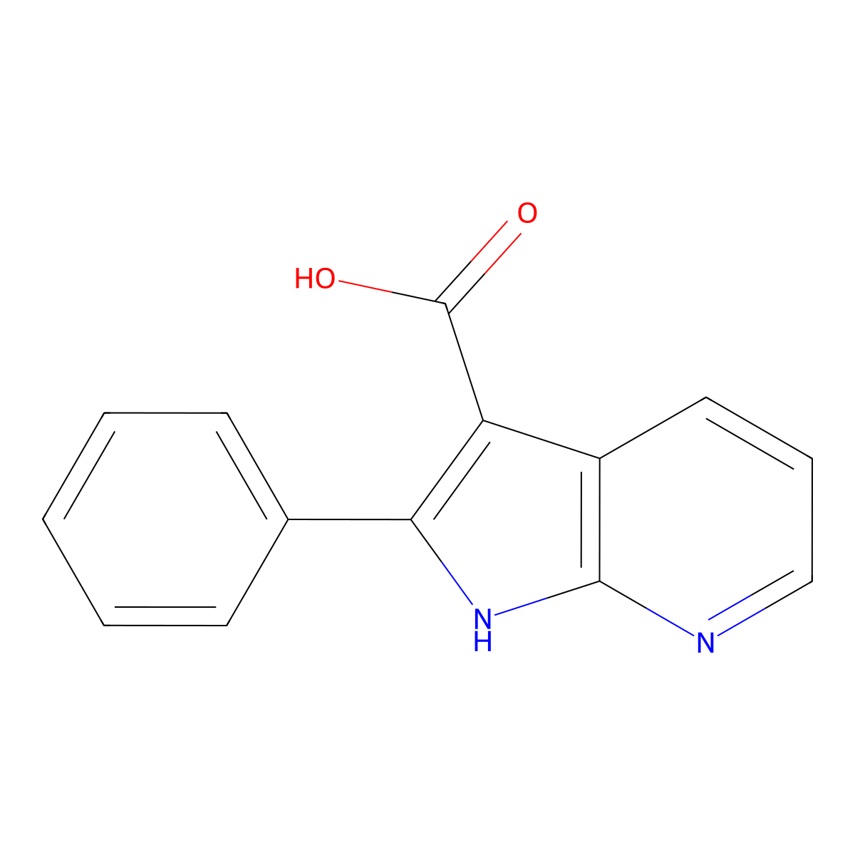 2-Phenyl-1H-pyrrolo[2,3-b]pyridine-3-carboxylic acid molecular structure, CAS 1261804-09-4