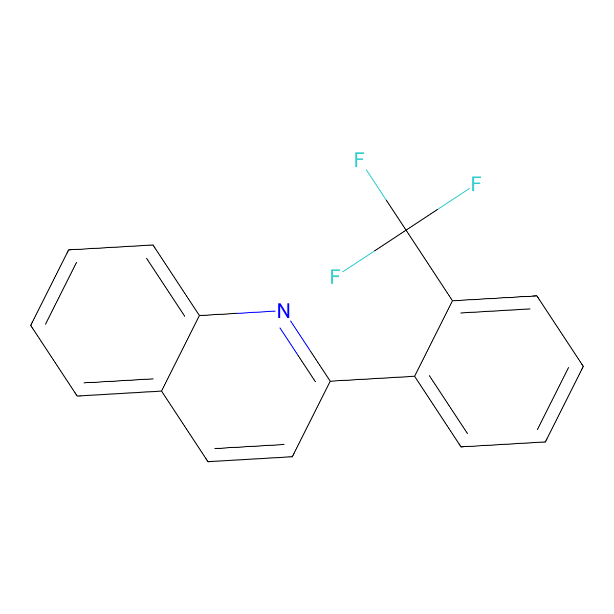 2-(2-(Trifluoromethyl)phenyl)quinoline molecular structure, CAS 1261805-14-4