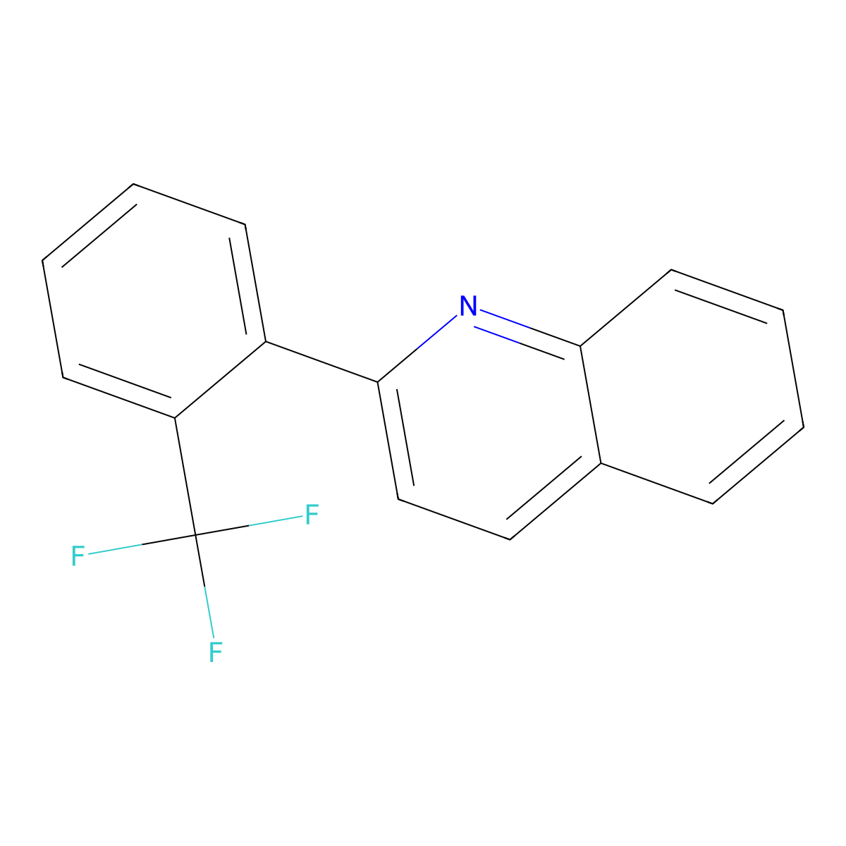 2-(2-(Trifluoromethyl)phenyl)quinoline molecular structure, CAS 1261805-14-4