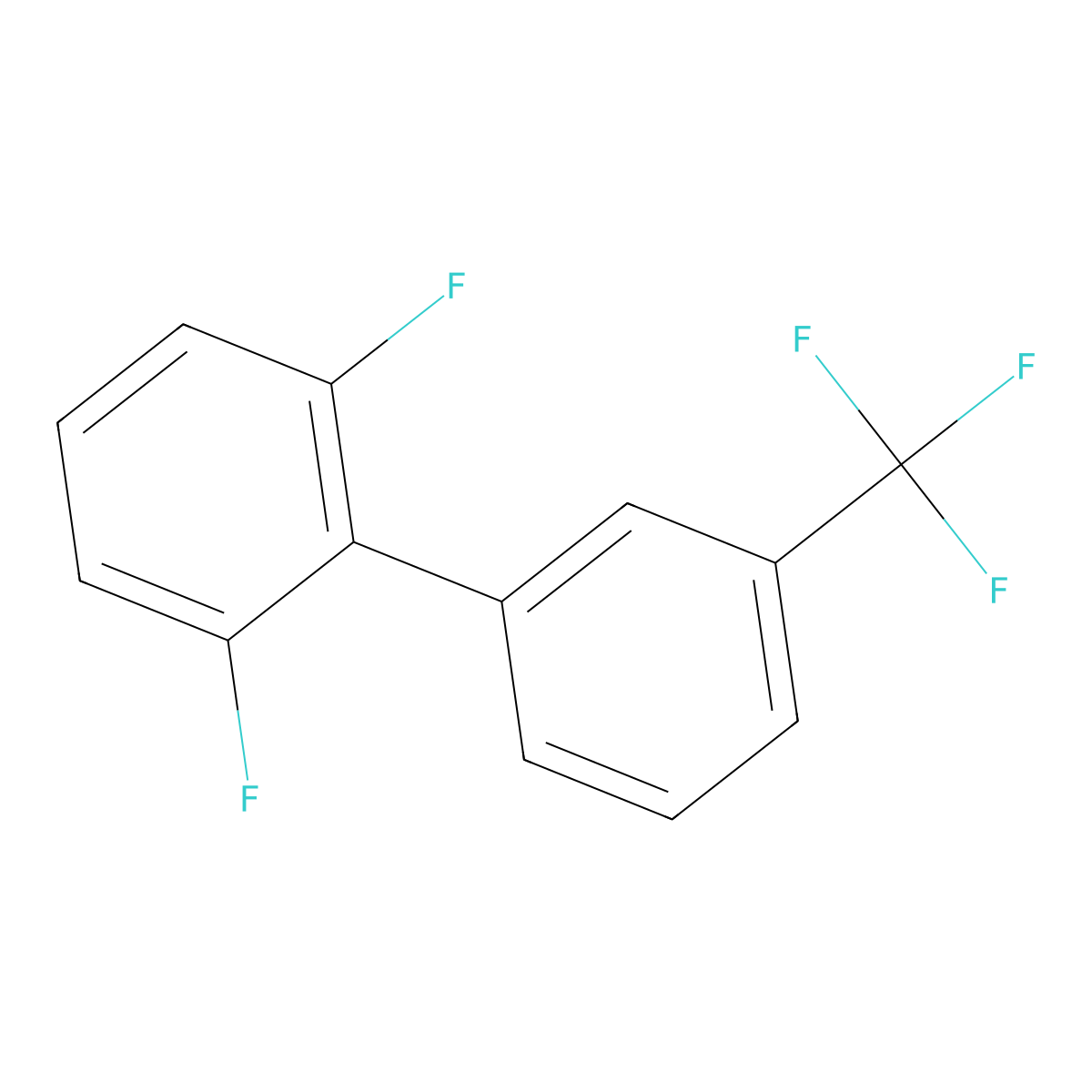 2,6-Difluoro-3'-(trifluoromethyl)biphenyl molecular structure, CAS 1261805-15-5