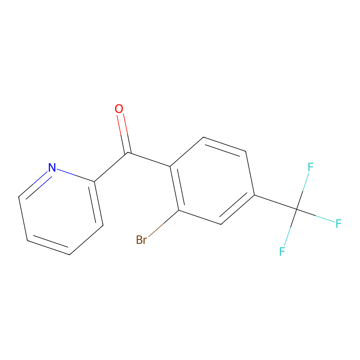 2-(2-Bromo-4-(trifluoromethyl)benzoyl)pyridine molecular structure, CAS 1261805-95-1