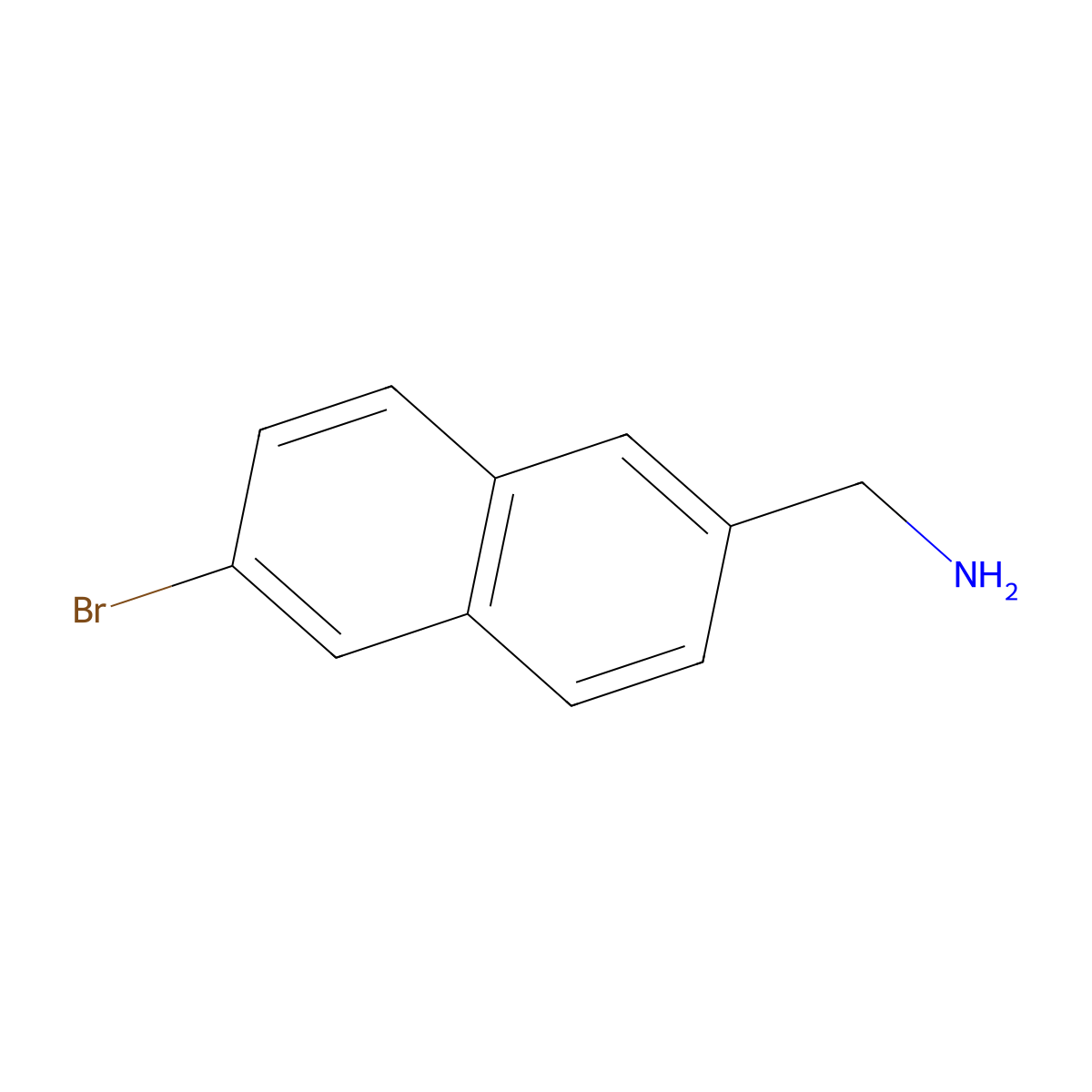 2-(Aminomethyl)-6-bromonaphthalene molecular structure, CAS 1261806-08-9