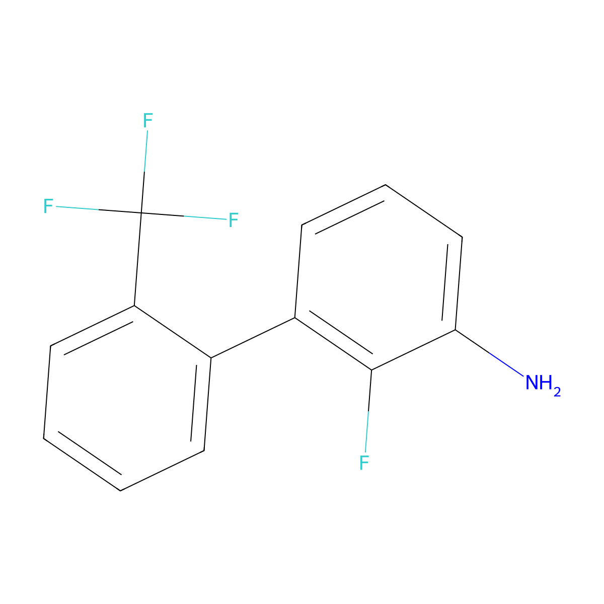 3-Amino-2-fluoro-2'-(trifluoromethyl)biphenyl molecular structure, CAS 1261806-38-5
