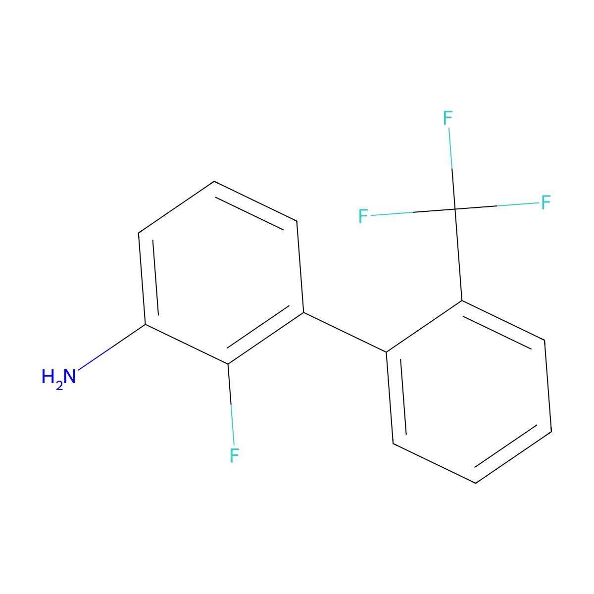 3-Amino-2-fluoro-2'-(trifluoromethyl)biphenyl molecular structure, CAS 1261806-38-5