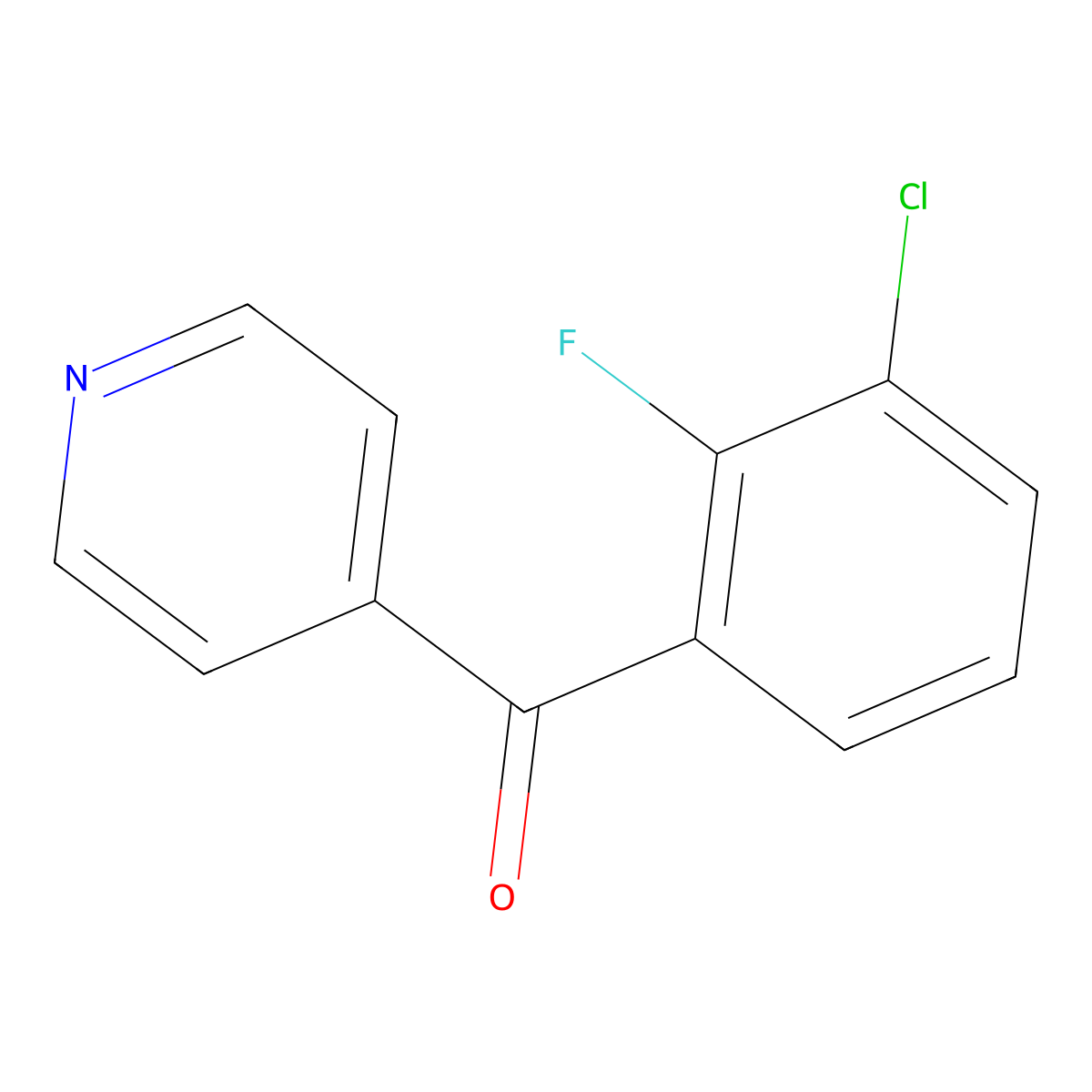 (3-Chloro-2-fluorophenyl)-4-pyridinylmethanone molecular structure, CAS 1261806-41-0