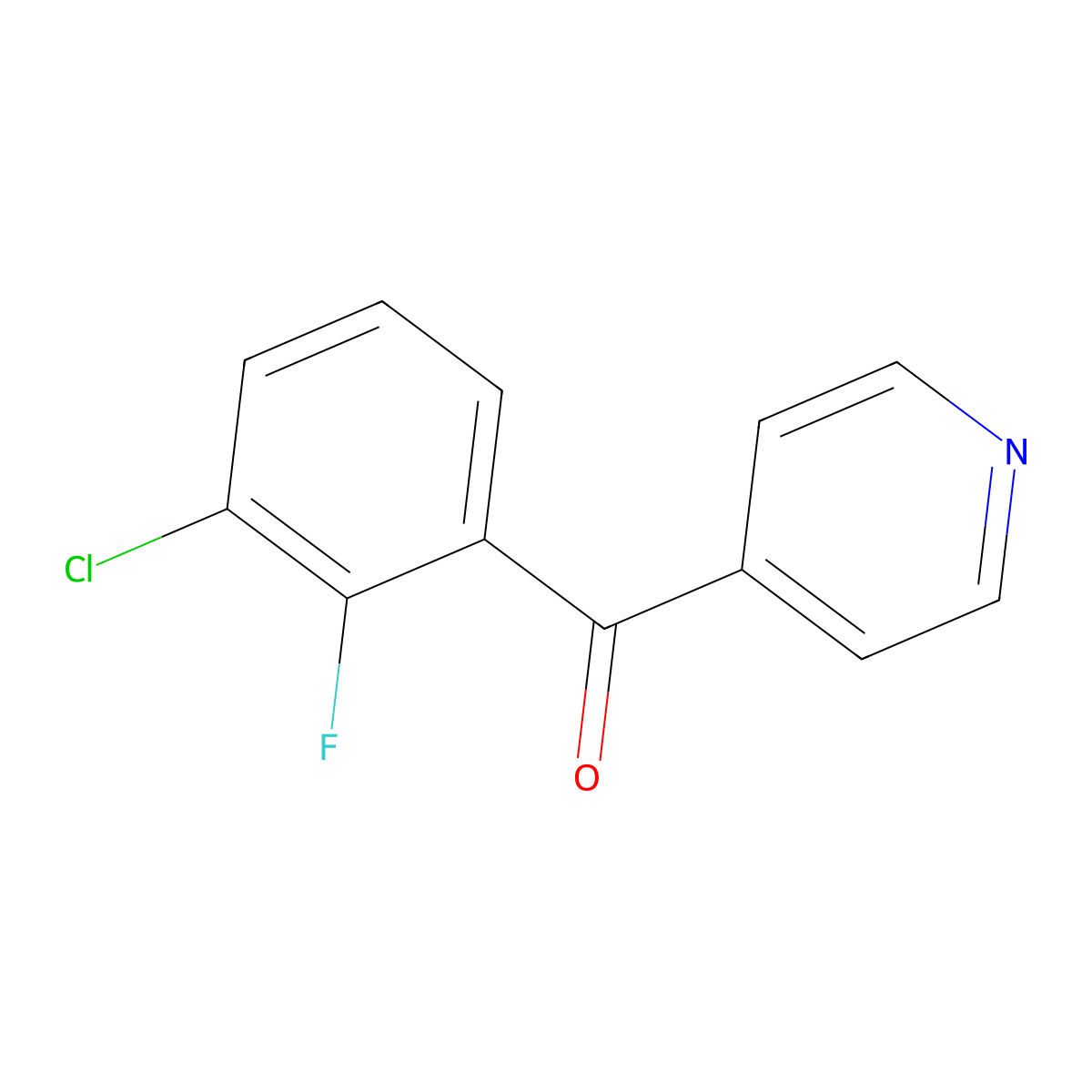 (3-Chloro-2-fluorophenyl)-4-pyridinylmethanone molecular structure, CAS 1261806-41-0