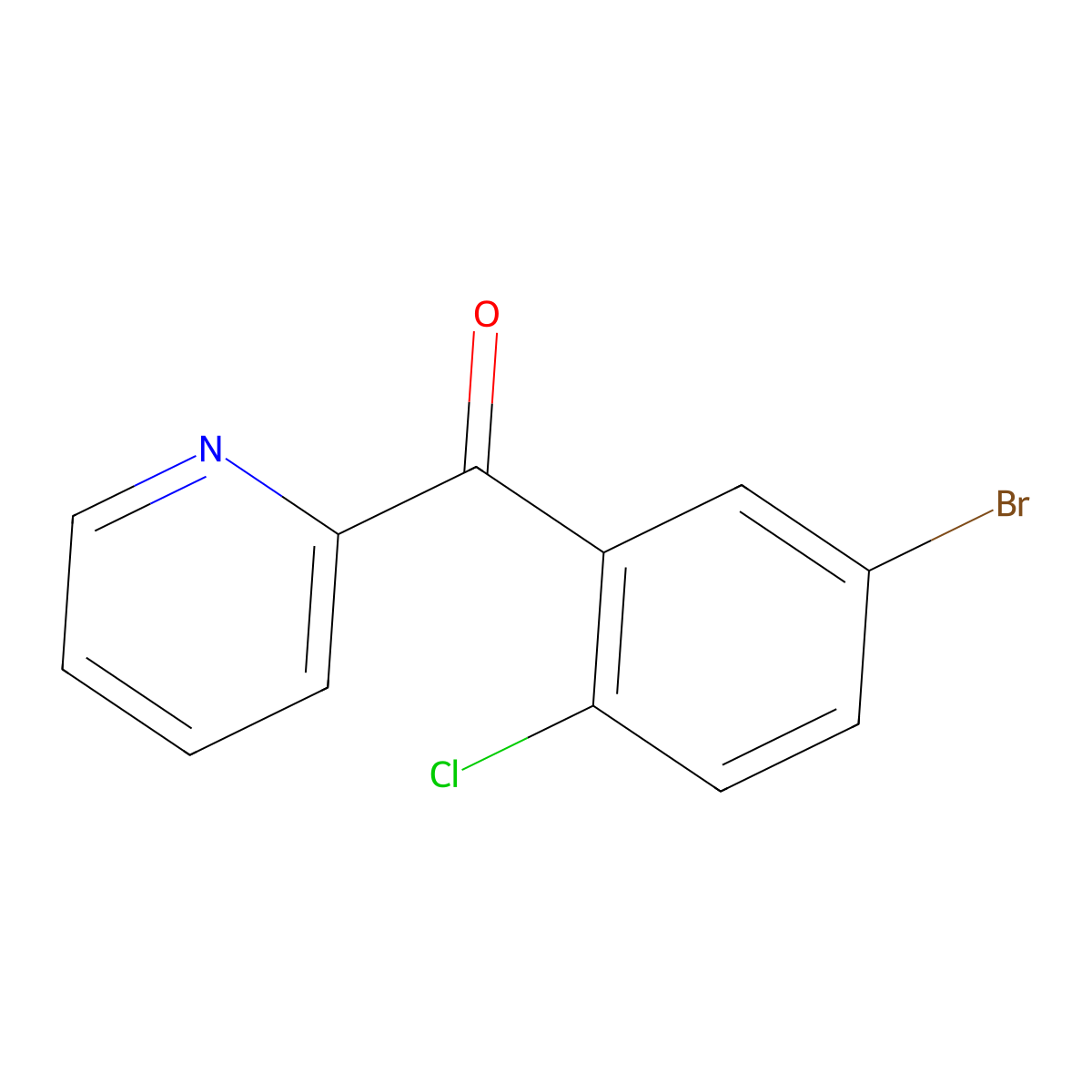 (5-Bromo-2-chlorophenyl)-2-pyridinylmethanone molecular structure, CAS 1261806-52-3