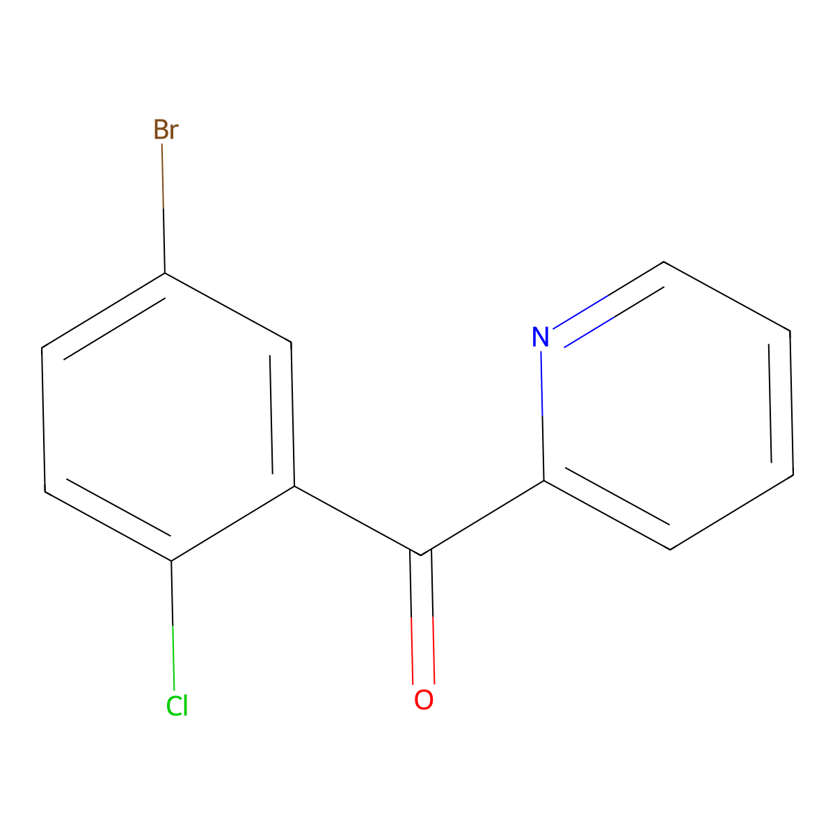 (5-Bromo-2-chlorophenyl)-2-pyridinylmethanone molecular structure, CAS 1261806-52-3