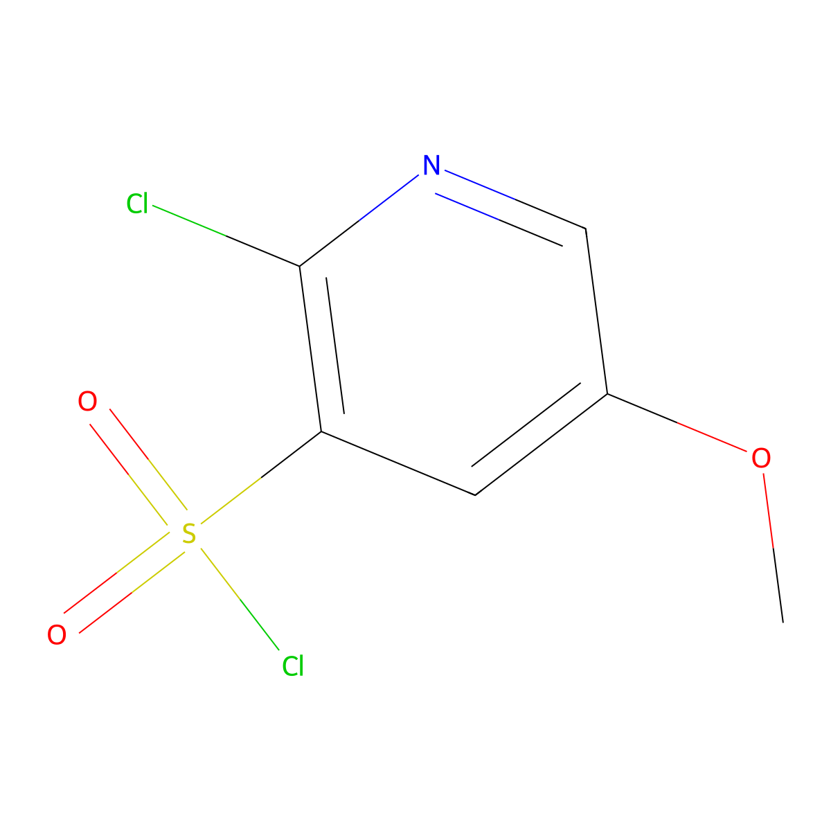 2-Chloro-5-methoxypyridine-3-sulfonyl chloride molecular structure, CAS 1261806-80-7