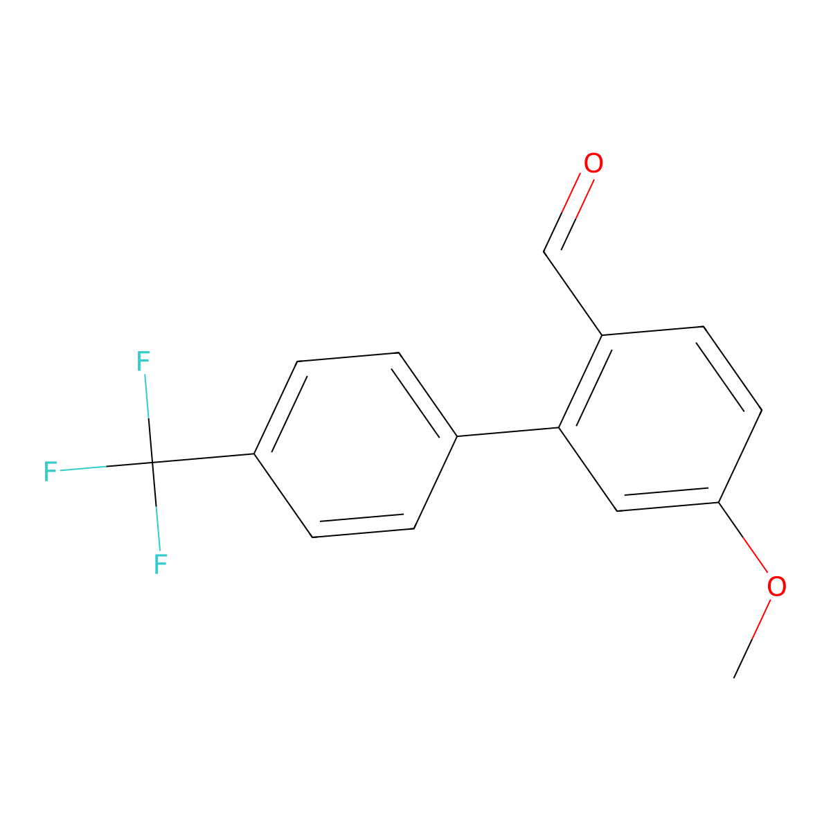 5-Methoxy-4'-(trifluoromethyl)biphenyl-2-carbaldehyde molecular structure, CAS 1261806-96-5