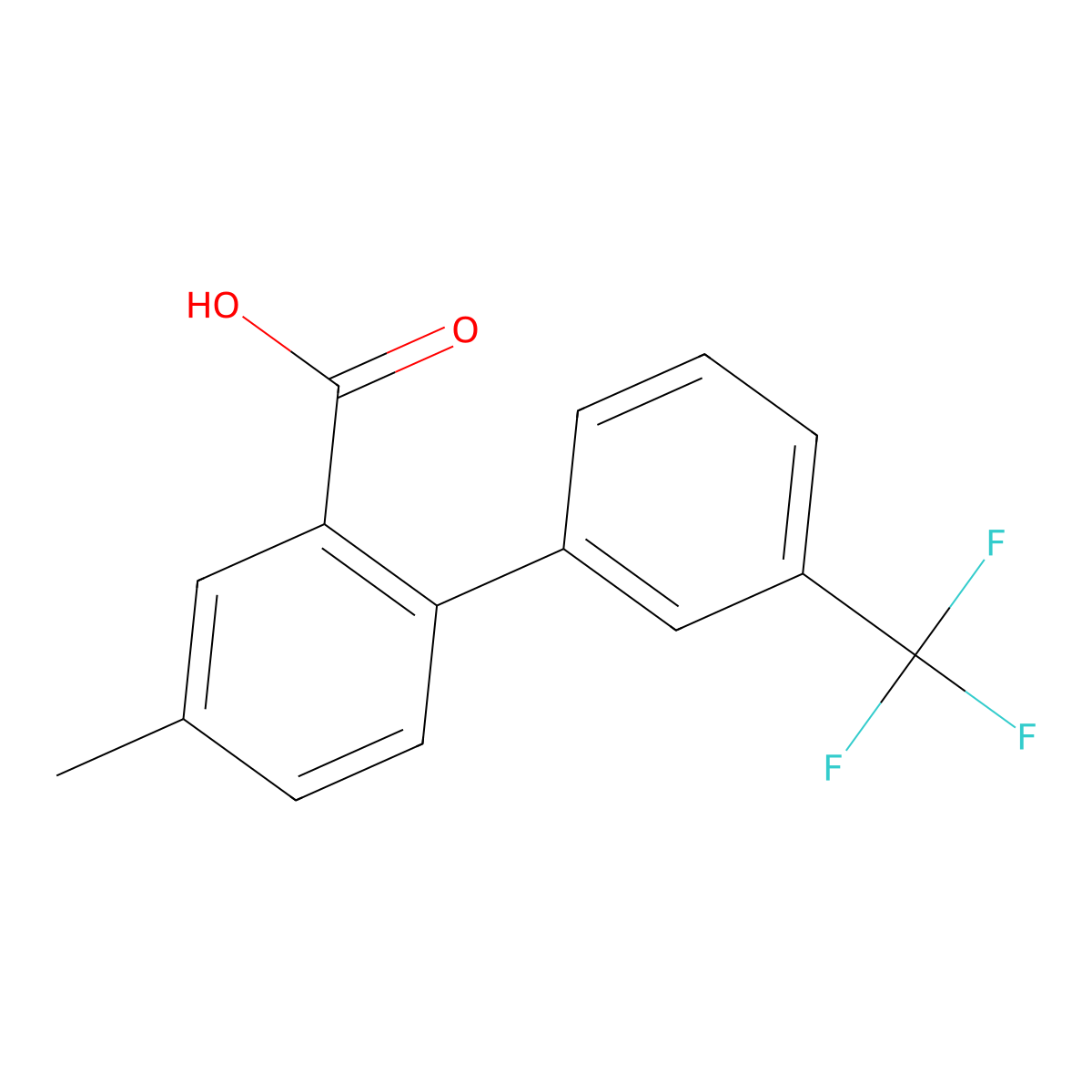5-Methyl-2-(3-trifluoromethylphenyl)benzoic acid molecular structure, CAS 1261807-02-6