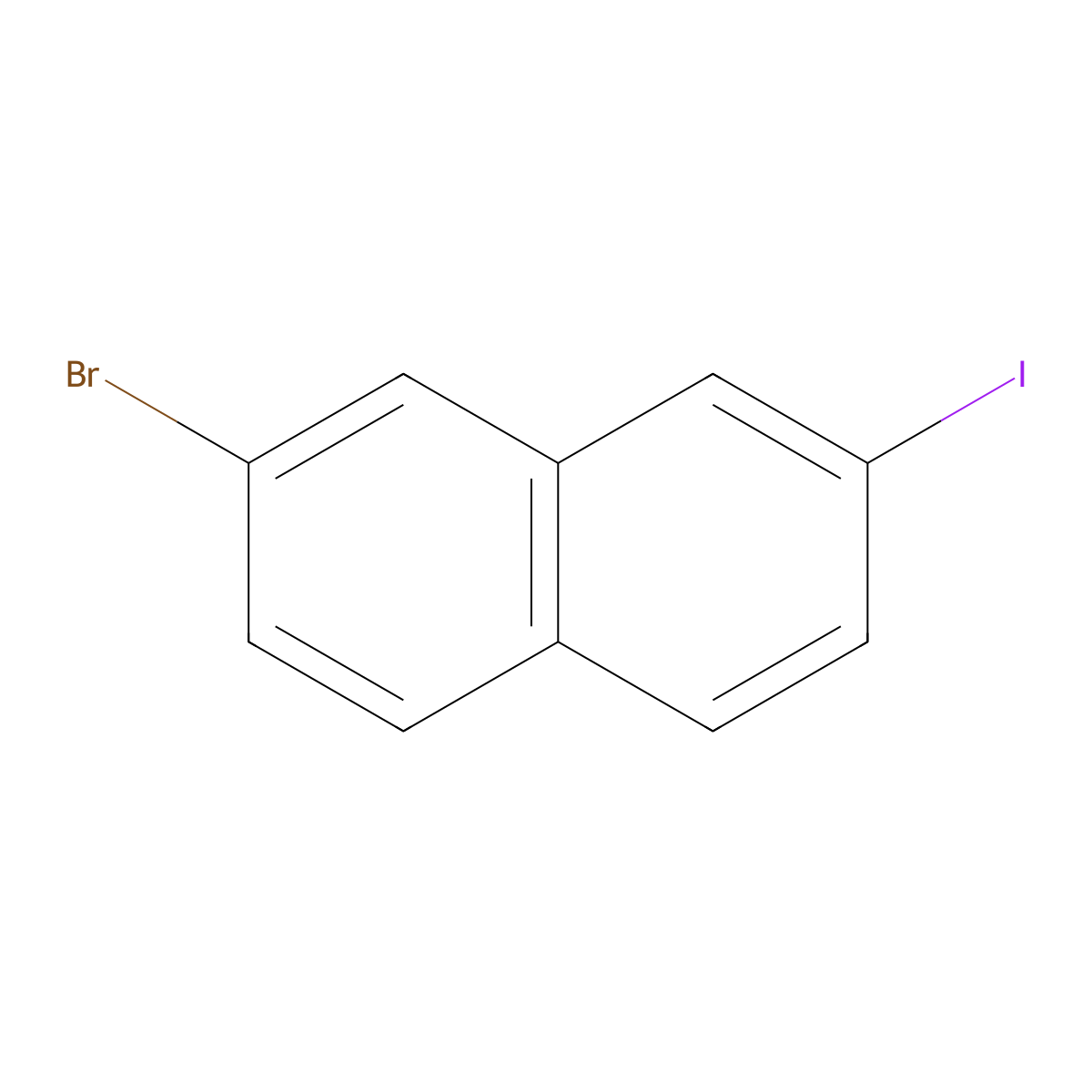 2-Bromo-7-iodonaphthalene molecular structure, CAS 1261807-30-0