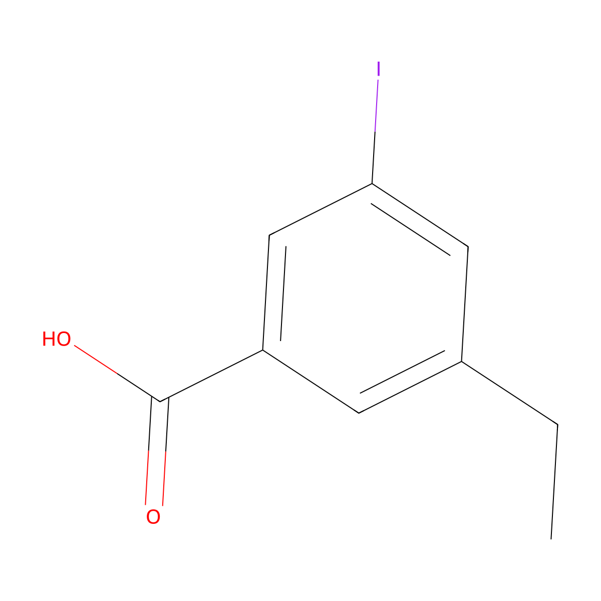 3-Ethyl-5-iodobenzoic acid molecular structure, CAS 1261807-91-3