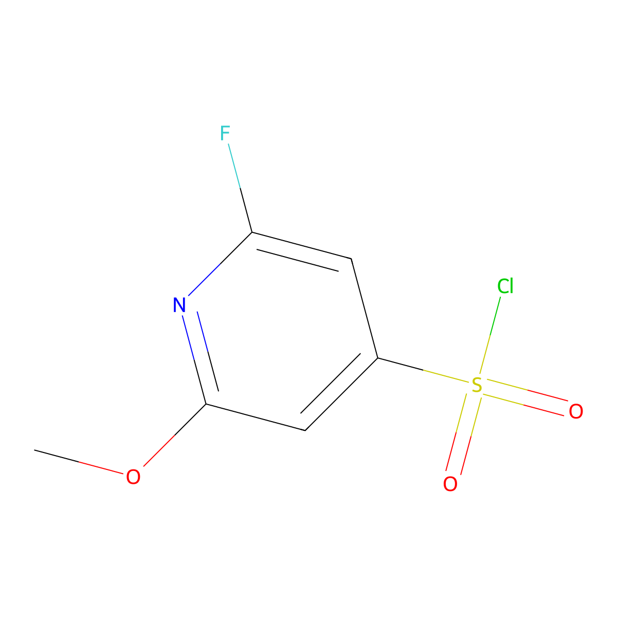 2-Fluoro-6-methoxypyridine-4-sulfonyl chloride molecular structure, CAS 1261808-03-0