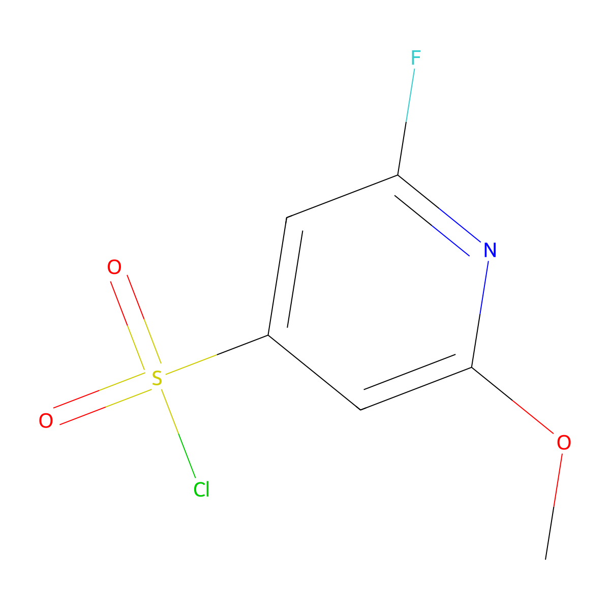 2-Fluoro-6-methoxypyridine-4-sulfonyl chloride molecular structure, CAS 1261808-03-0