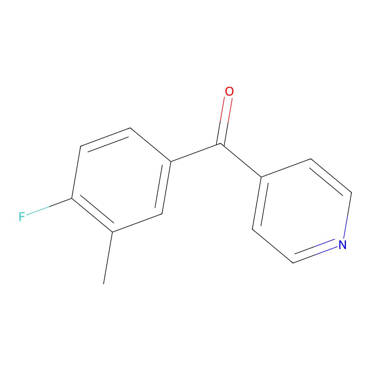 (4-Fluoro-3-methylphenyl)-4-pyridinylmethanone molecular structure, CAS 1261808-10-9
