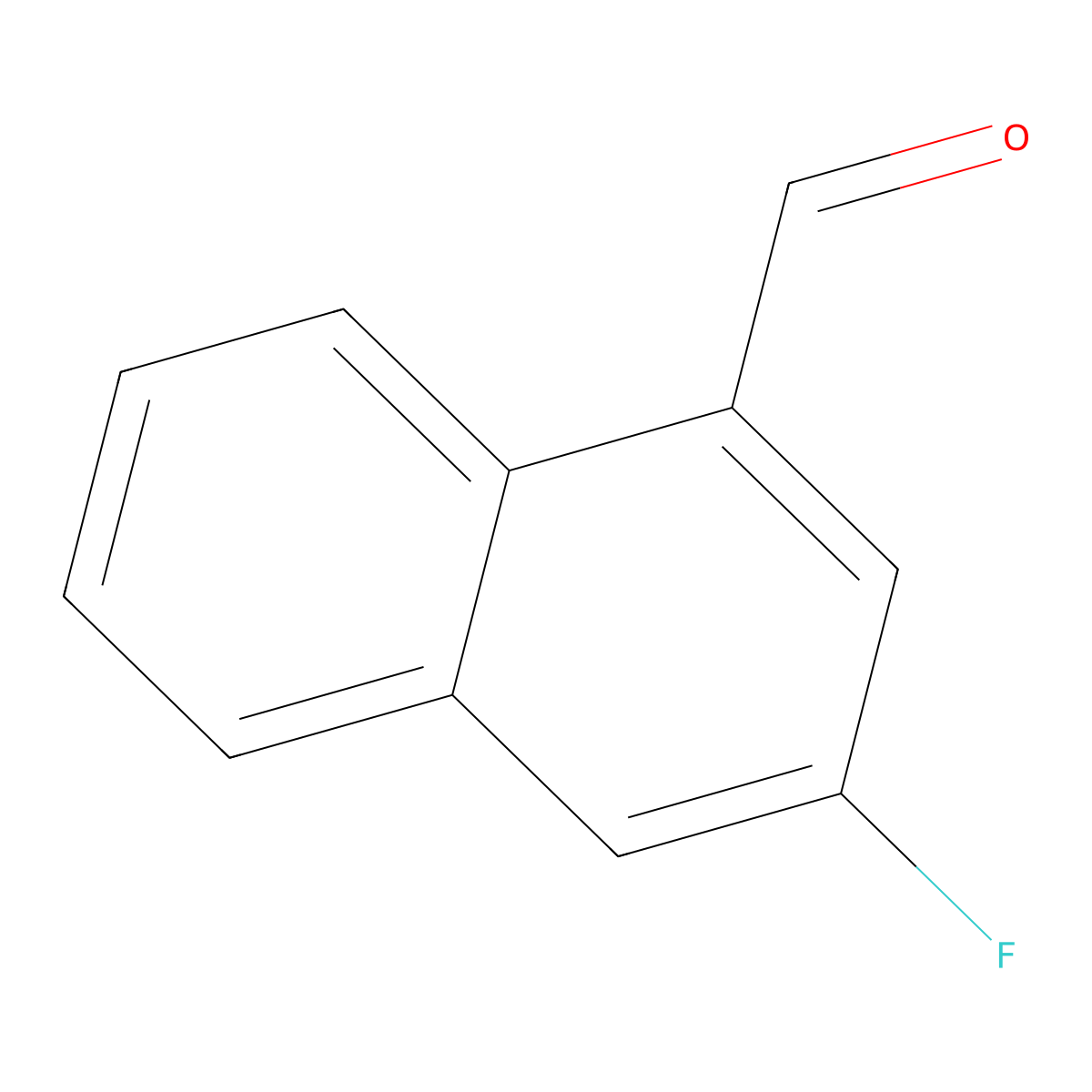 3-Fluoronaphthalene-1-carbaldehyde molecular structure, CAS 1261808-12-1