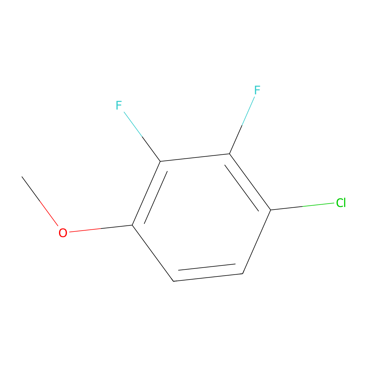 1-Chloro-2,3-difluoro-4-methoxybenzene molecular structure, CAS 1261808-32-5