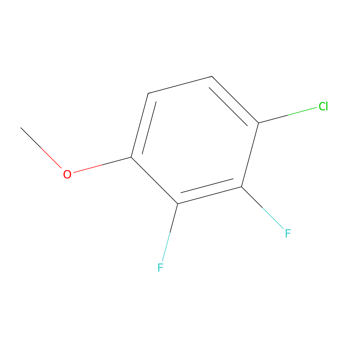 1-Chloro-2,3-difluoro-4-methoxybenzene molecular structure, CAS 1261808-32-5