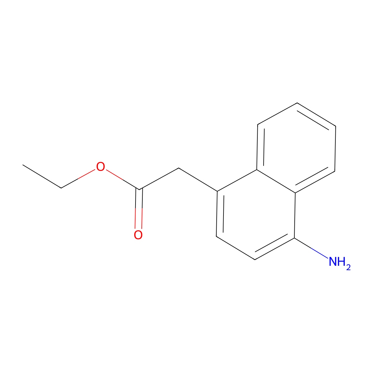 Ethyl 2-(4-Amino-1-naphthyl)acetate molecular structure, CAS 1261808-45-0