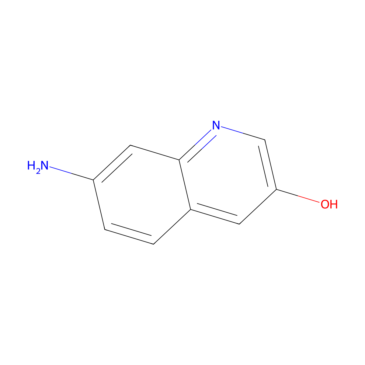 7-Aminoquinolin-3-ol molecular structure, CAS 1261810-14-3