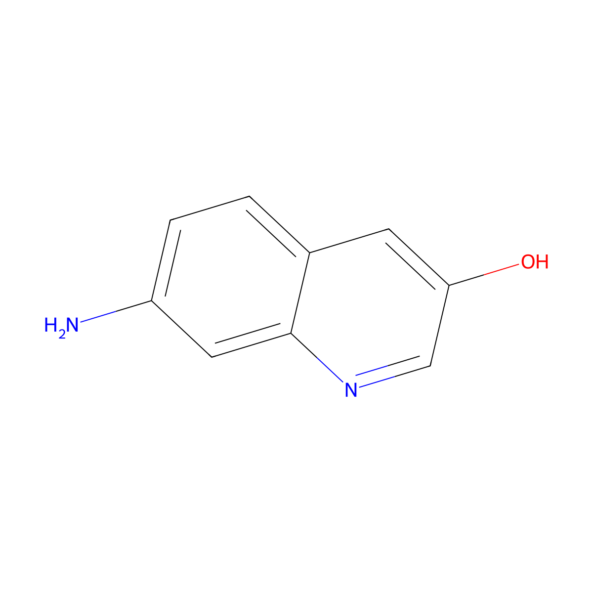 7-Aminoquinolin-3-ol molecular structure, CAS 1261810-14-3