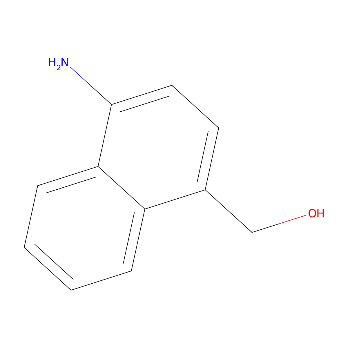 (4-Aminonaphthalen-1-yl)methanol molecular structure, CAS 1261810-32-5