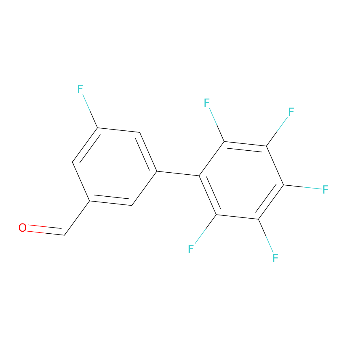 2',3',4',5,5',6'-Hexafluoro[1,1'-biphenyl]-3-carbaldehyde molecular structure, CAS 1261810-78-9