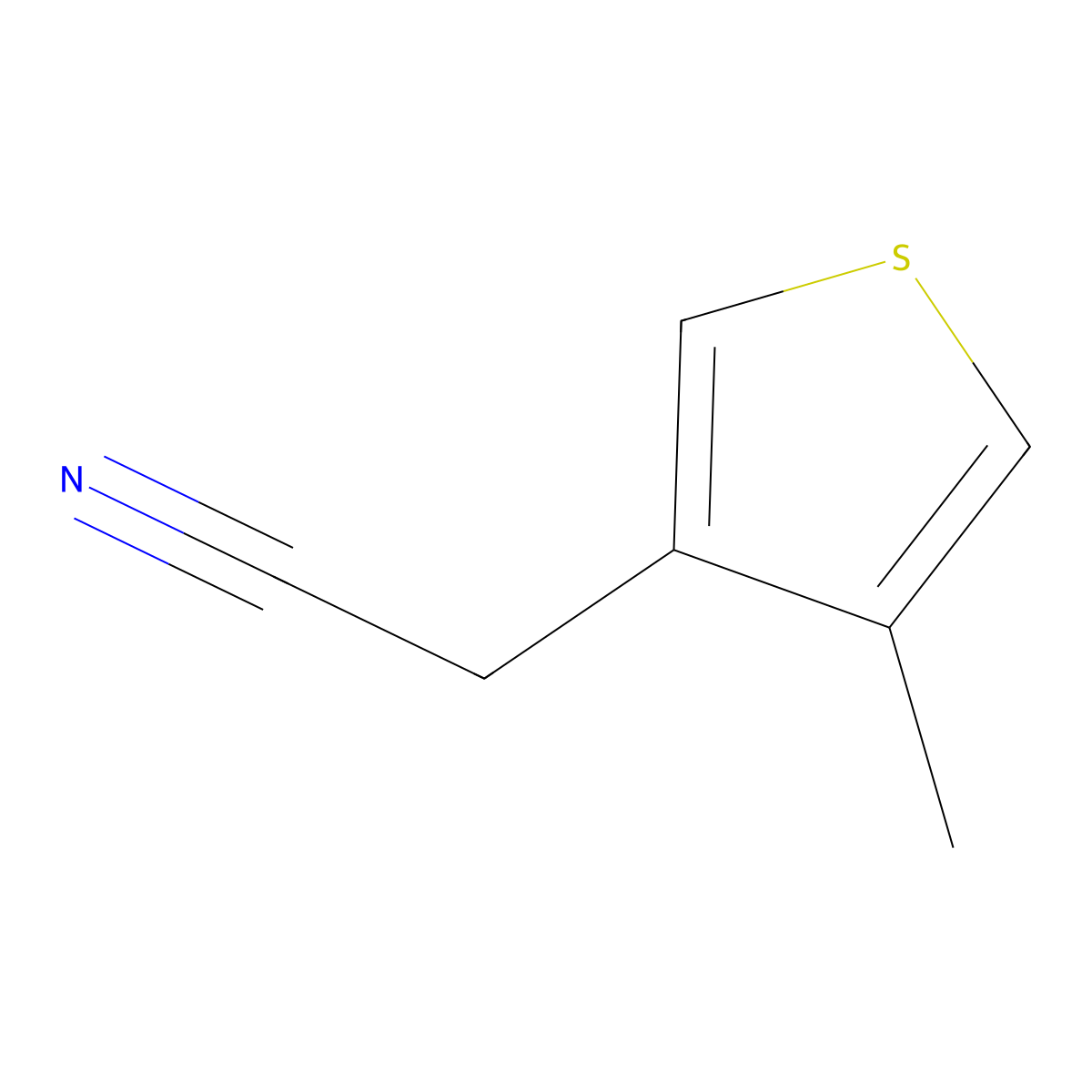 2-(4-Methylthiophen-3-yl)acetonitrile molecular structure, CAS 1261811-43-1