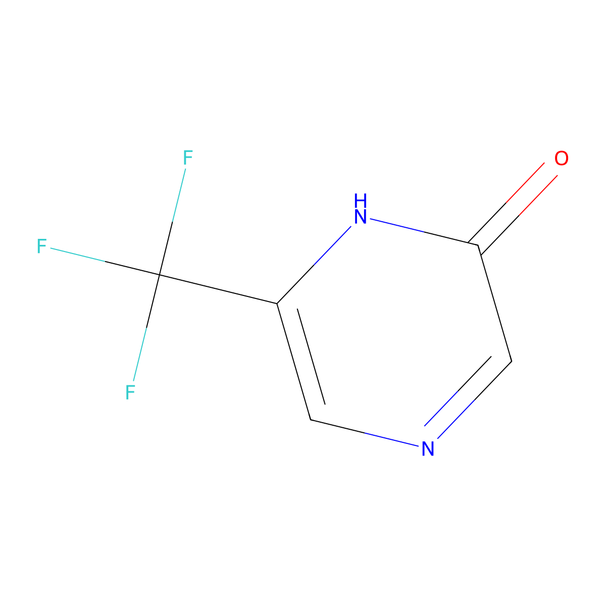 6-Trifluoromethyl-pyrazin-2-ol molecular structure, CAS 1261811-67-9
