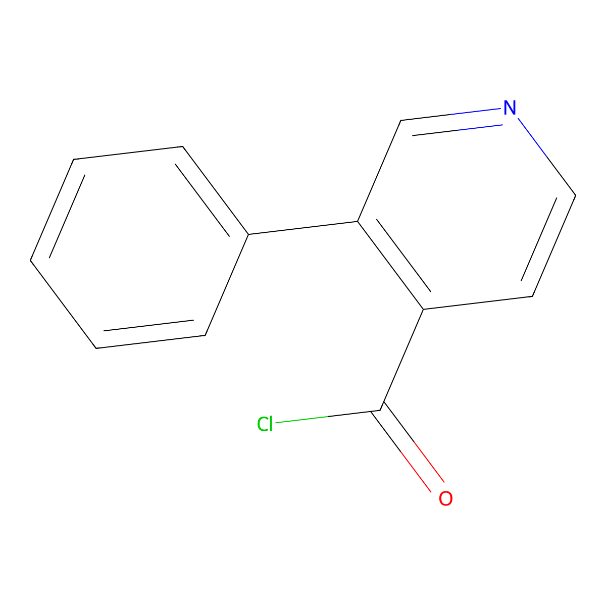 3-Phenylpyridine-4-carbonyl chloride molecular structure, CAS 1261812-49-0