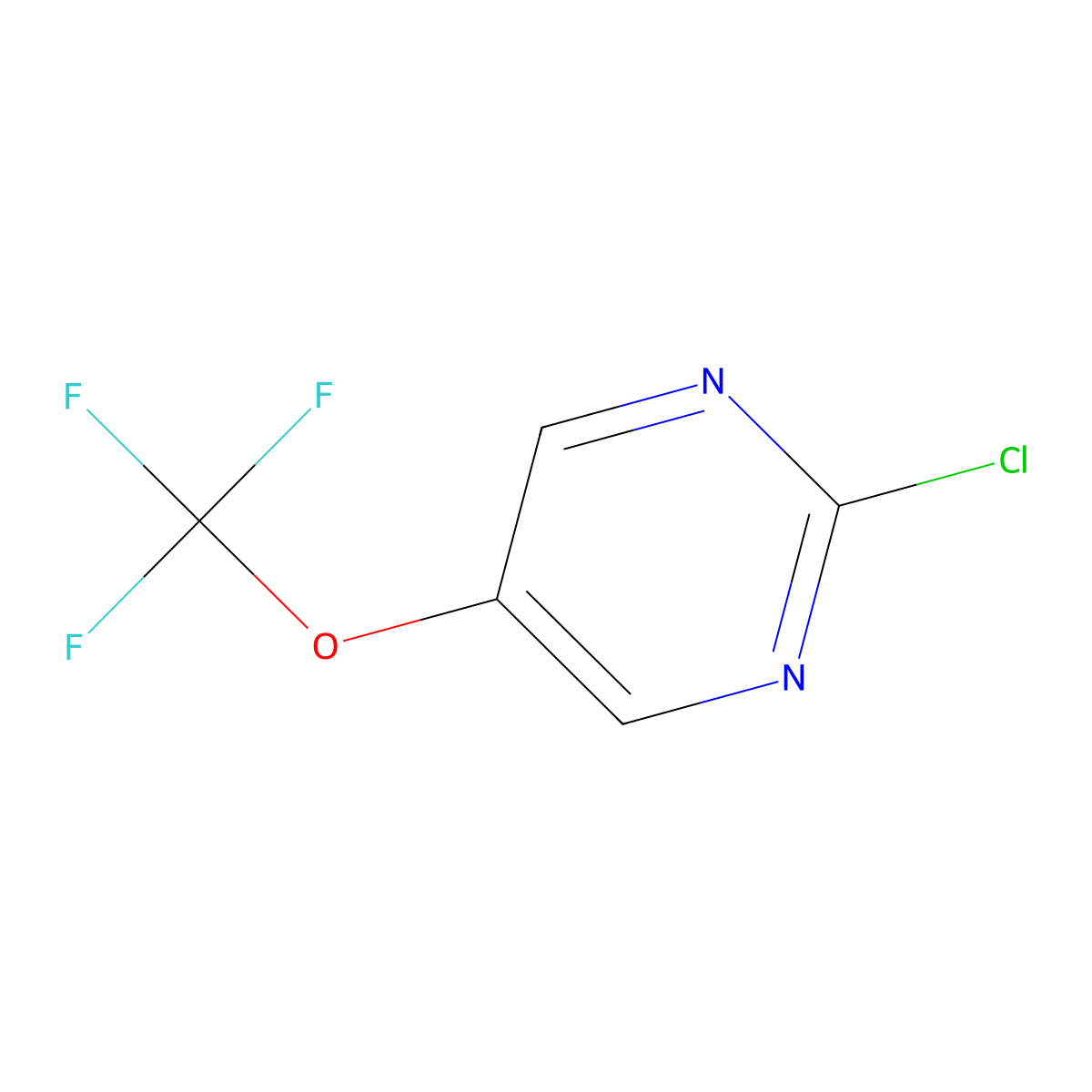 2-Chloro-5-(trifluoromethoxy)pyrimidine molecular structure, CAS 1261812-52-5