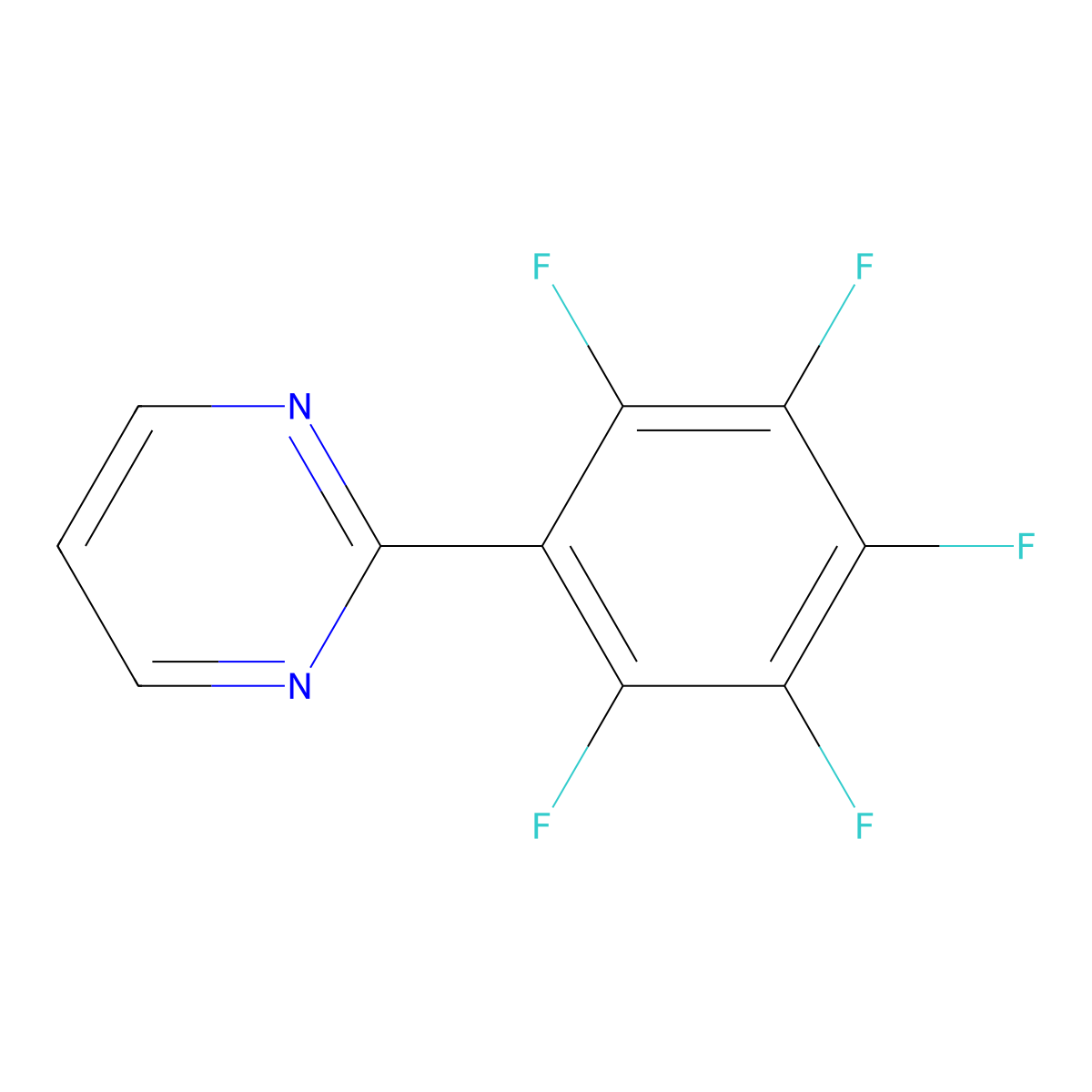 2-(Perfluorophenyl)pyrimidine molecular structure, CAS 1261813-65-3