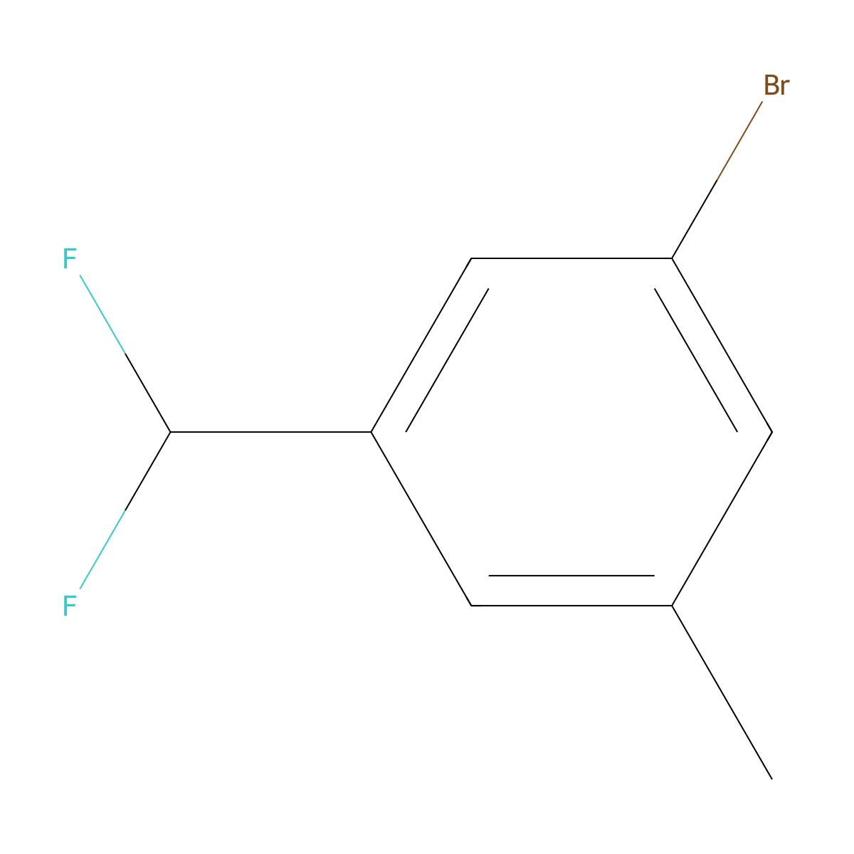1-Bromo-3-(difluoromethyl)-5-methylbenzene molecular structure, CAS 1261813-99-3
