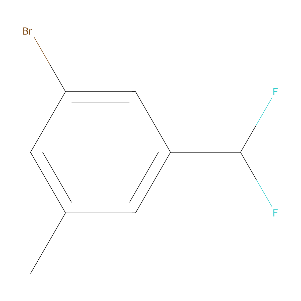 1-Bromo-3-(difluoromethyl)-5-methylbenzene molecular structure, CAS 1261813-99-3
