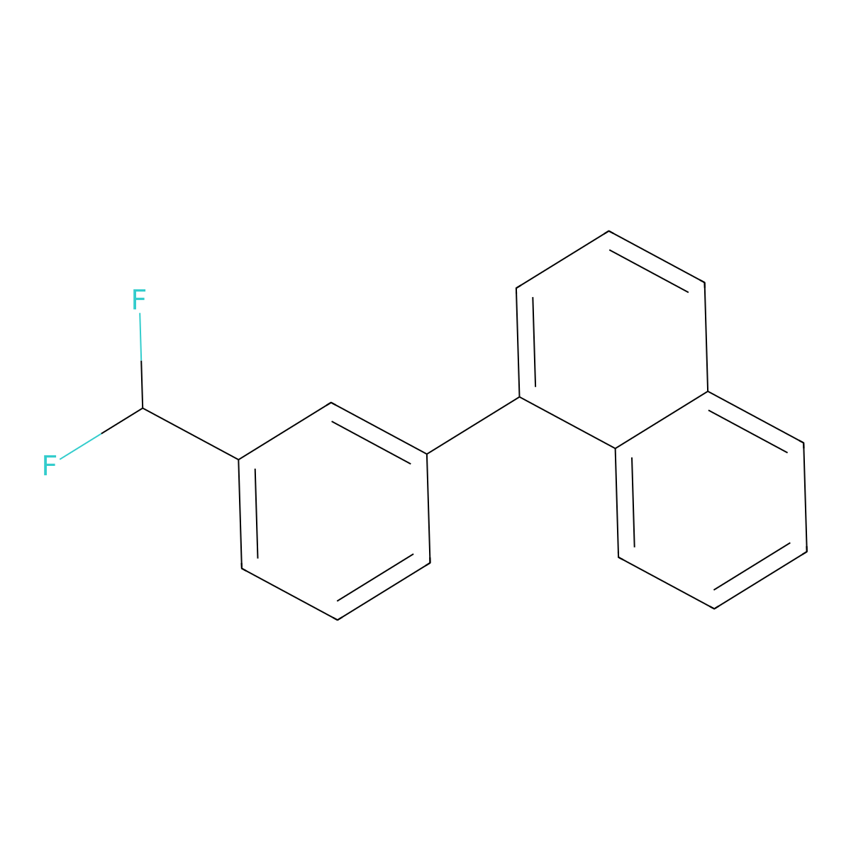 1-(3-(Difluoromethyl)phenyl)naphthalene molecular structure, CAS 1261814-22-5
