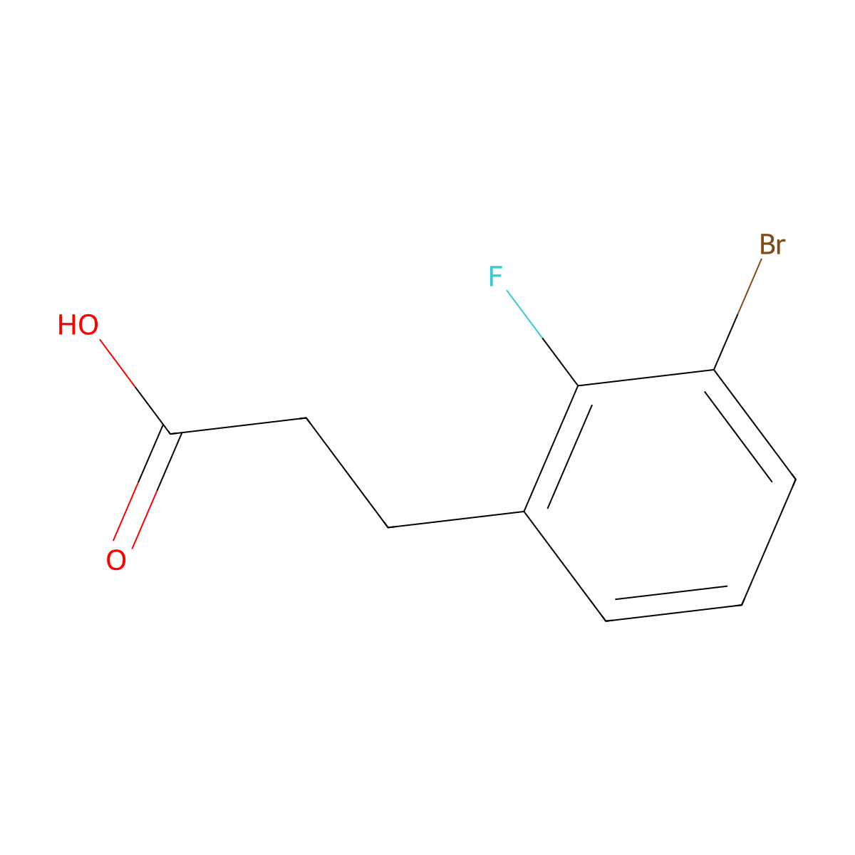 3-(3-Bromo-2-fluorophenyl)propanoic acid molecular structure, CAS 1261814-91-8