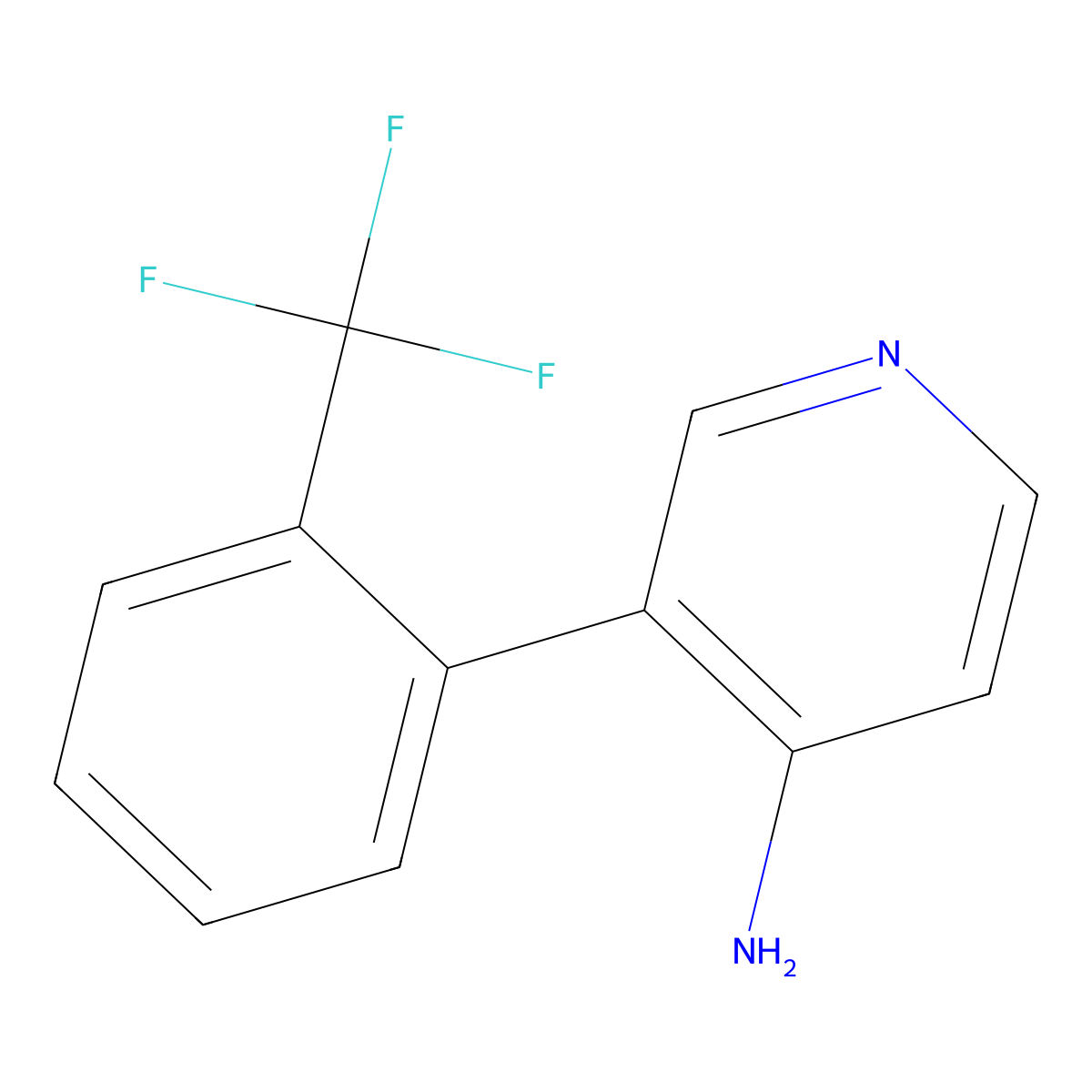 3-(2-(Trifluoromethyl)phenyl)pyridin-4-amine molecular structure, CAS 1261814-93-0