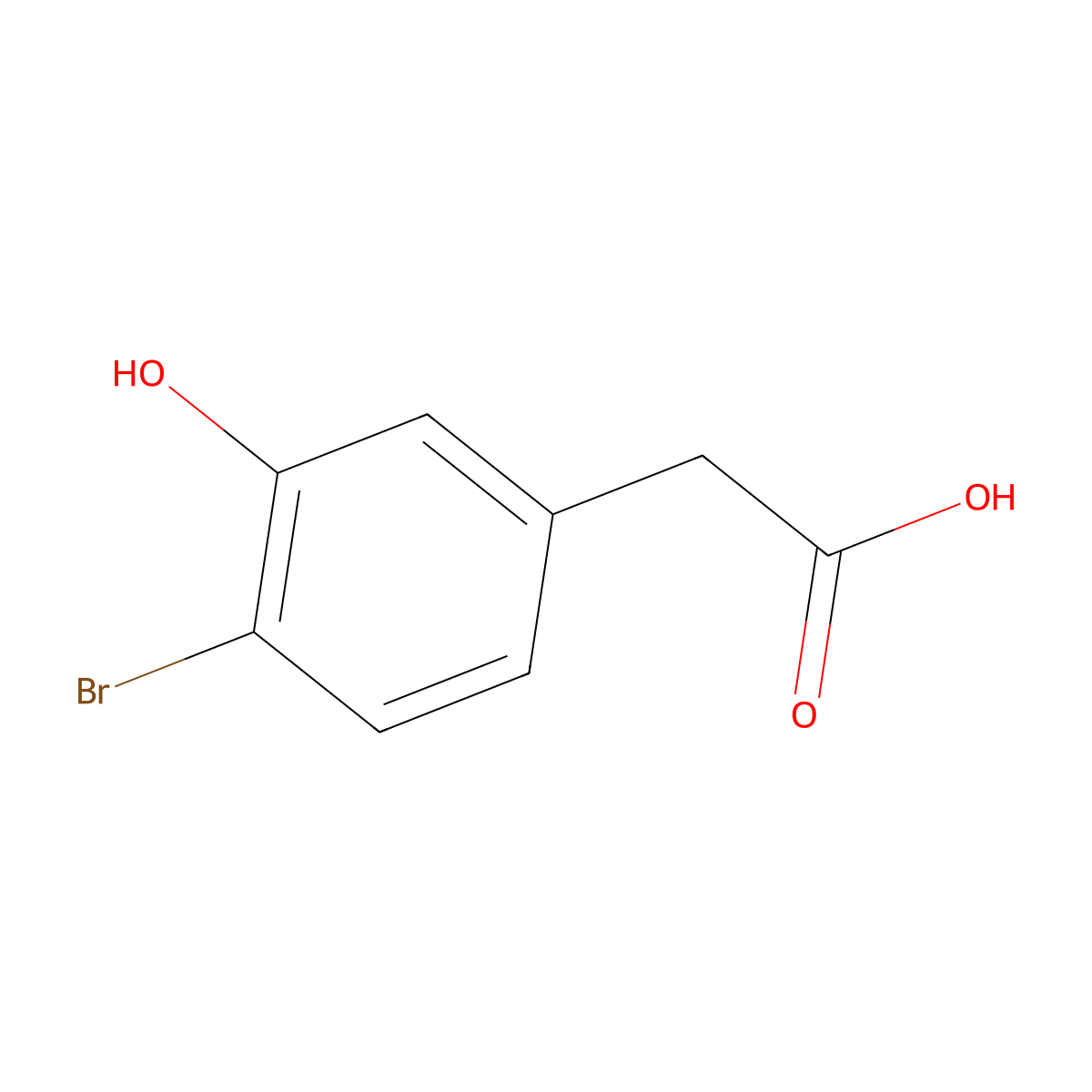 2-(4-Bromo-3-hydroxyphenyl)acetic acid molecular structure, CAS 1261815-87-5