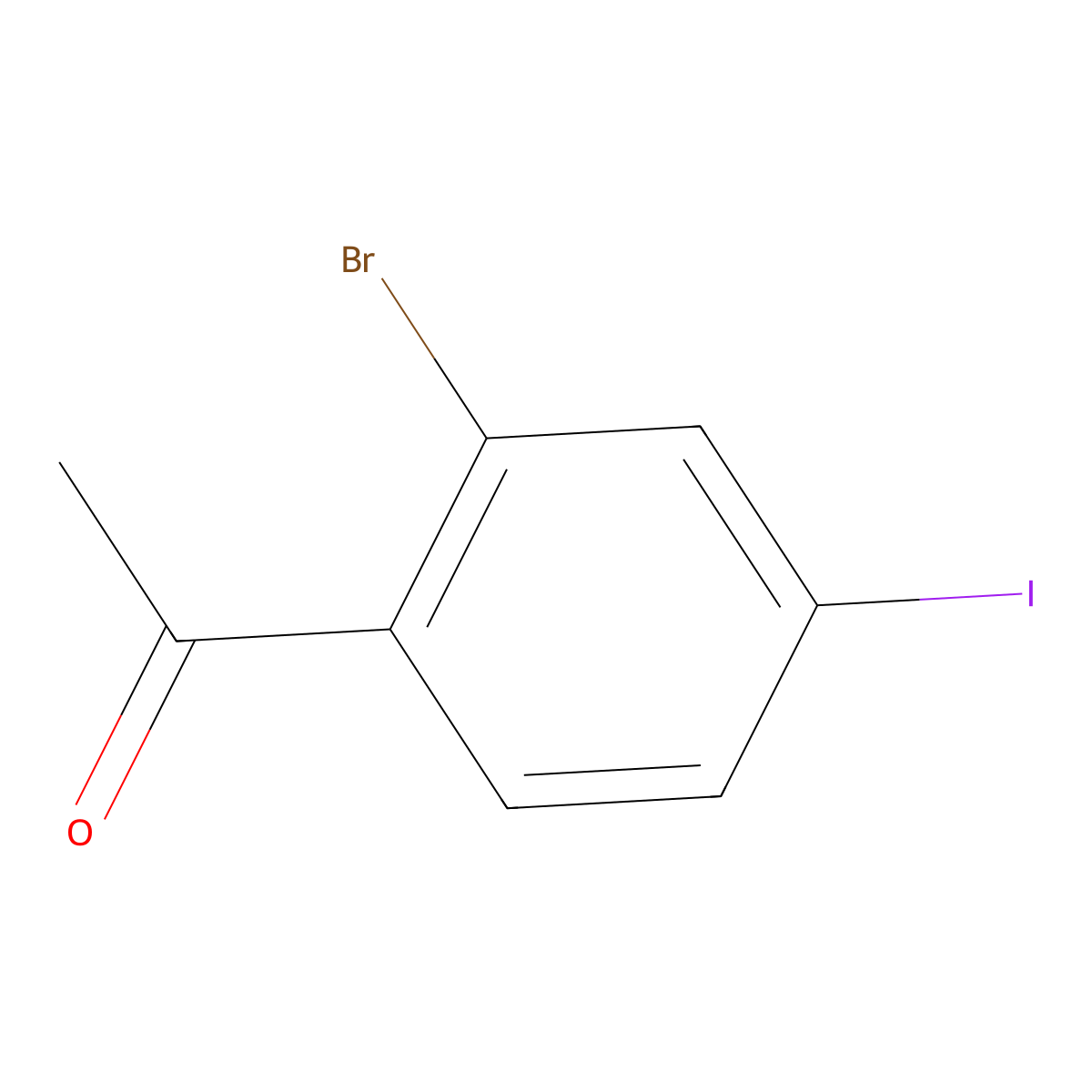 1-(2-Bromo-4-iodophenyl)ethanone molecular structure, CAS 1261816-56-1