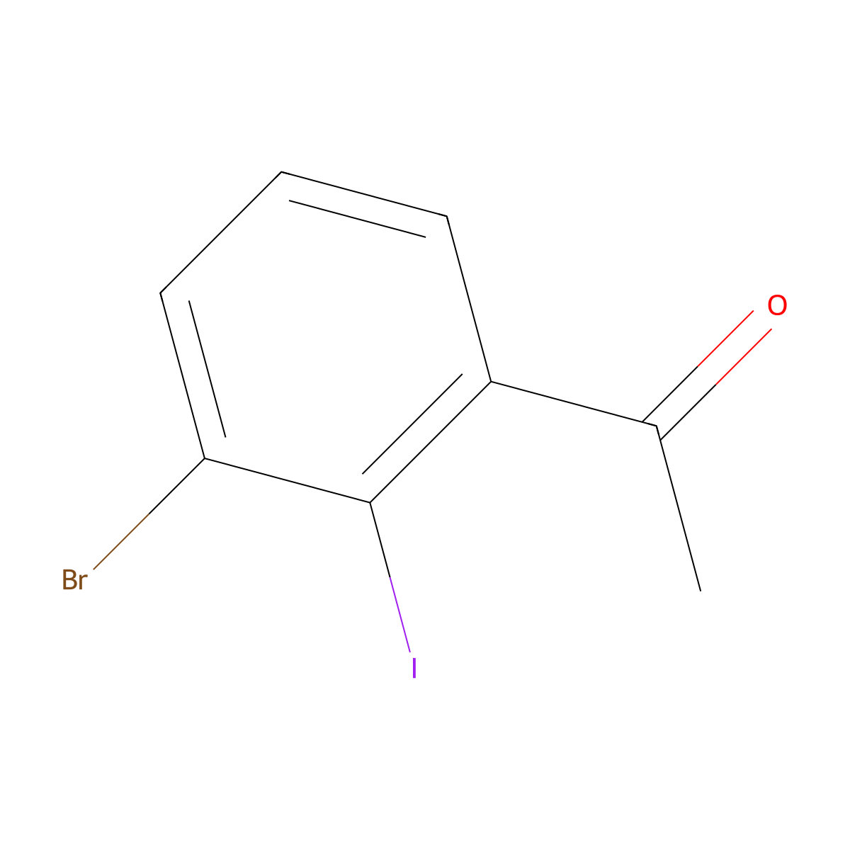 1-(3-Bromo-2-iodo-phenyl)ethanone molecular structure, CAS 1261816-59-4